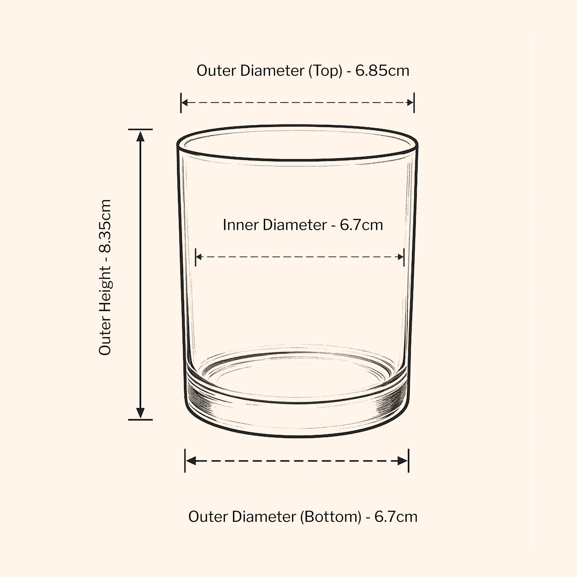 20cl Lotti Candle Jar - Amber