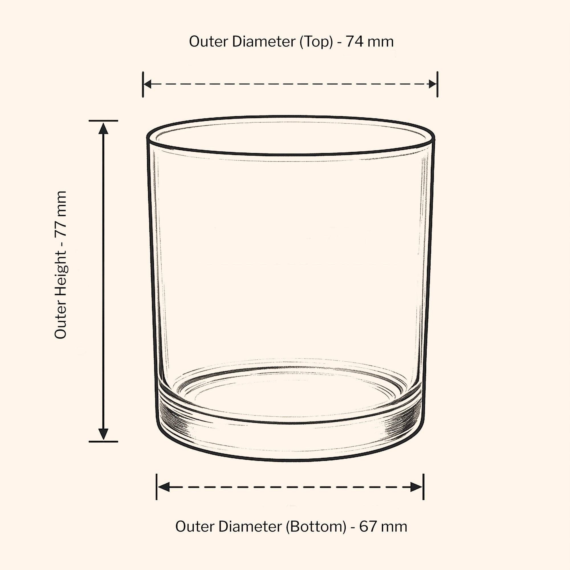 27 cl Lotti Polycarbonat-Kerzenglas – Granatrot