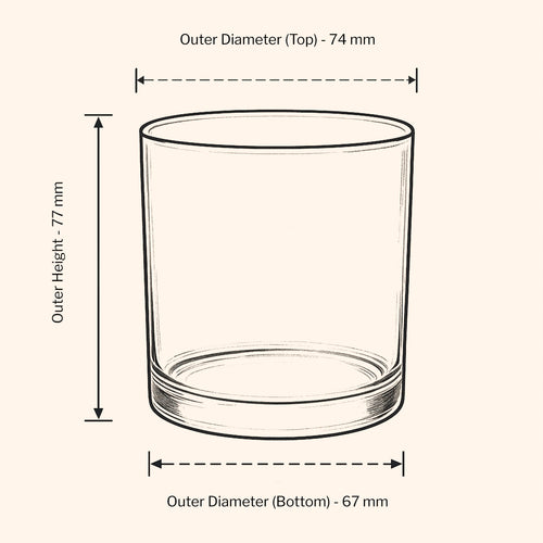 27 cl Polycarbonat-Kerzenglas – Turmalinblaugrün