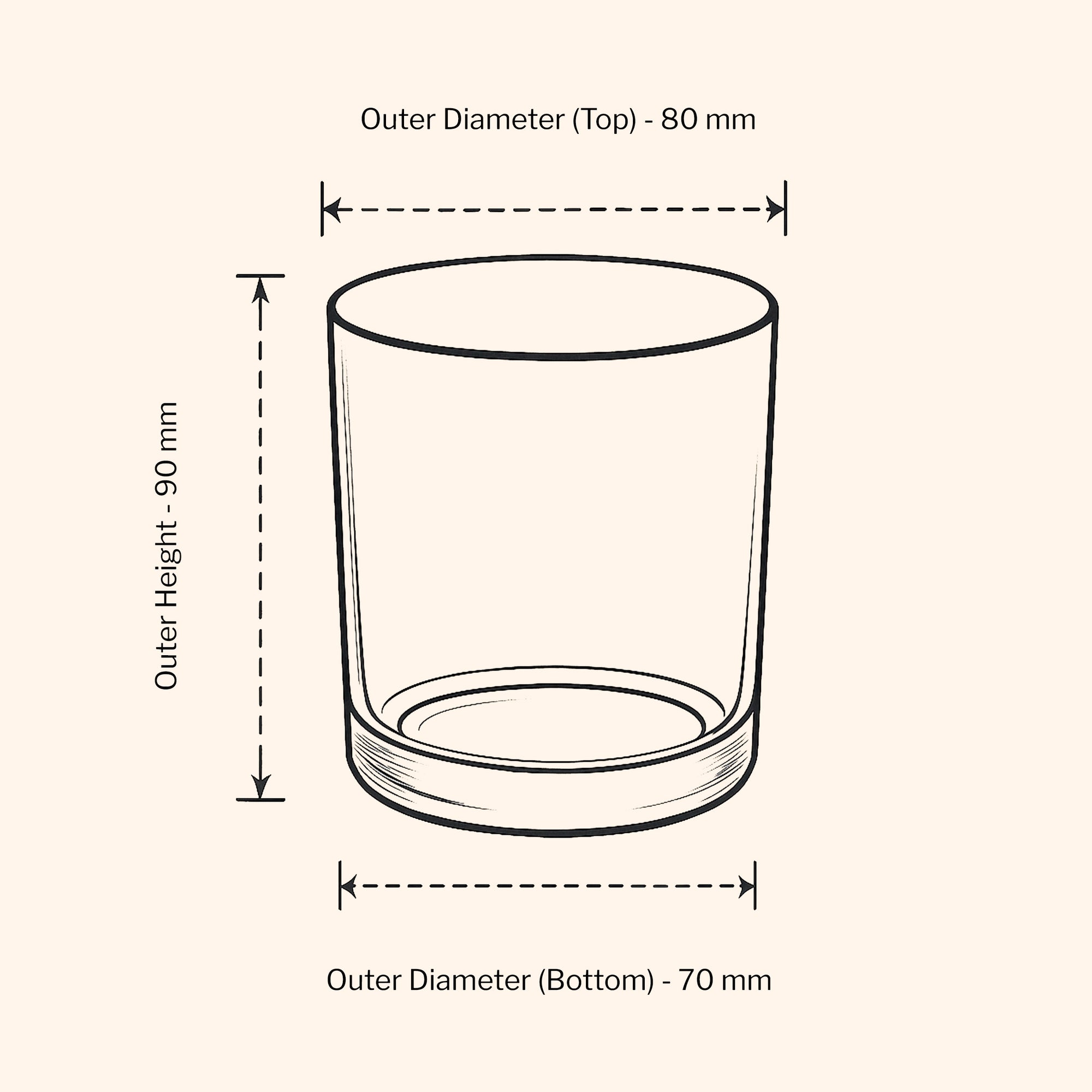 Bougie en pot Aria 30 cl - Ambre
