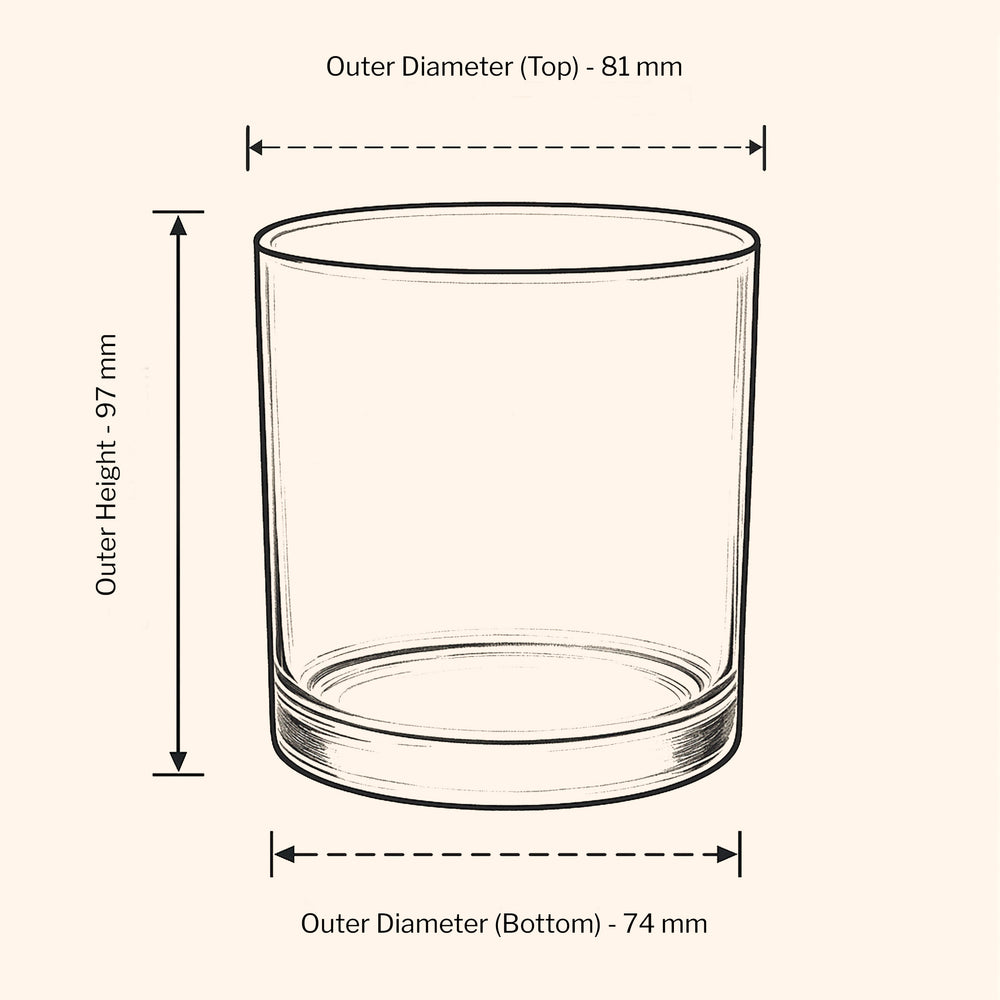 30cl Ebony Candle Jar - Amber