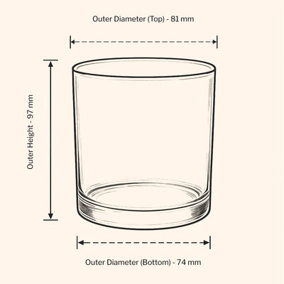 30cl Ebony Candle Jar - Amber