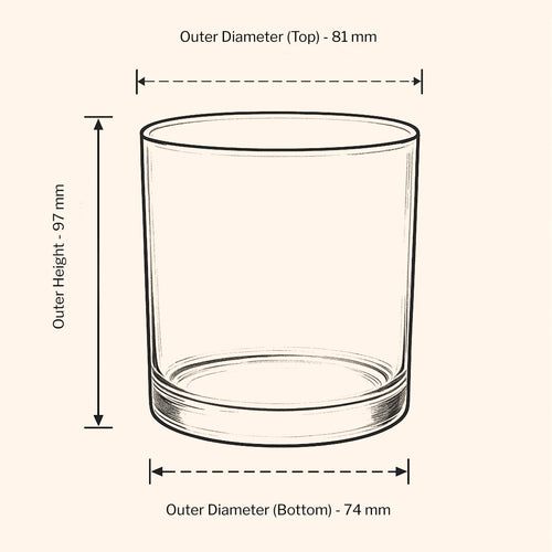 30cl Ebony Kerzenglas - Gold