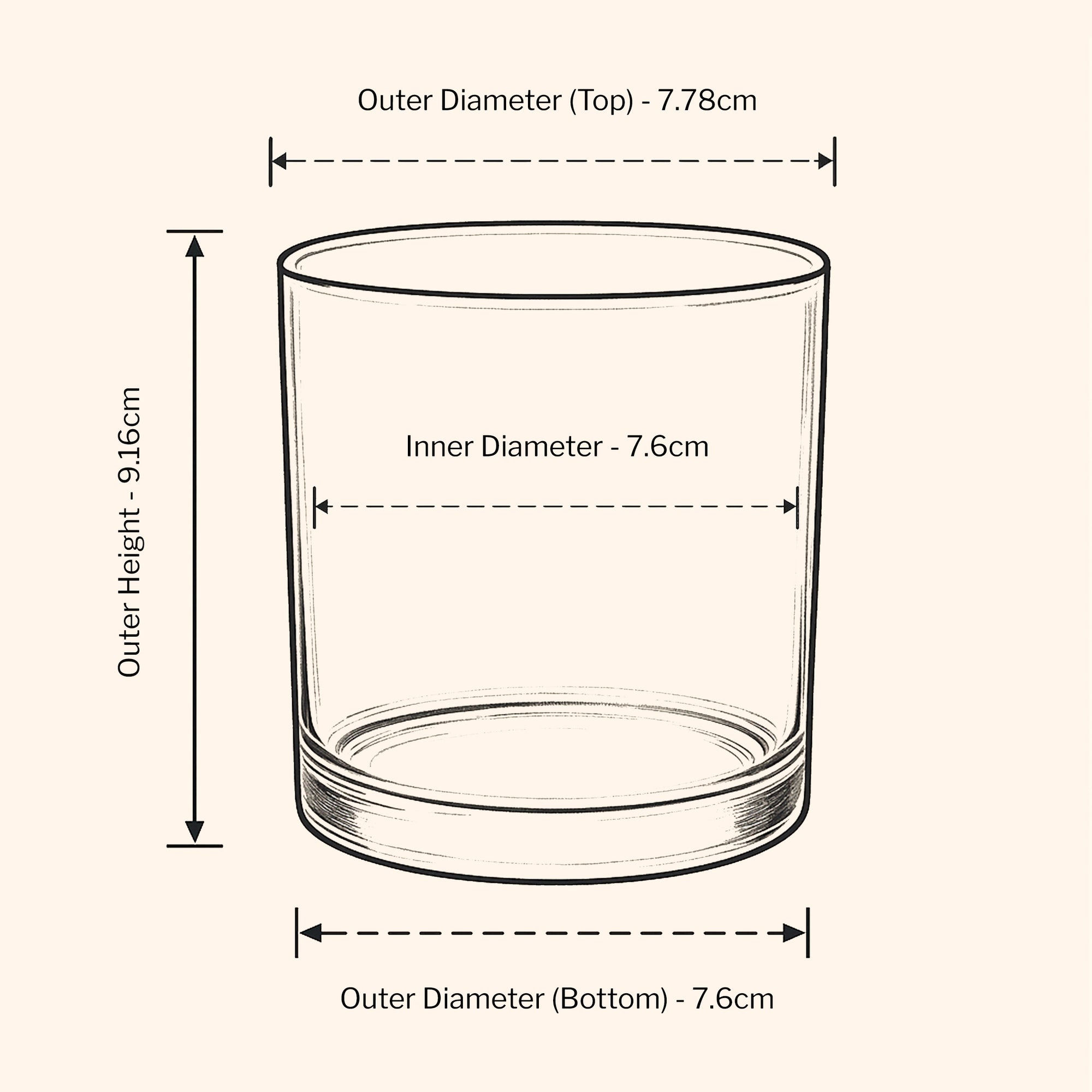 30cl Lotti Candle Jar- Clear