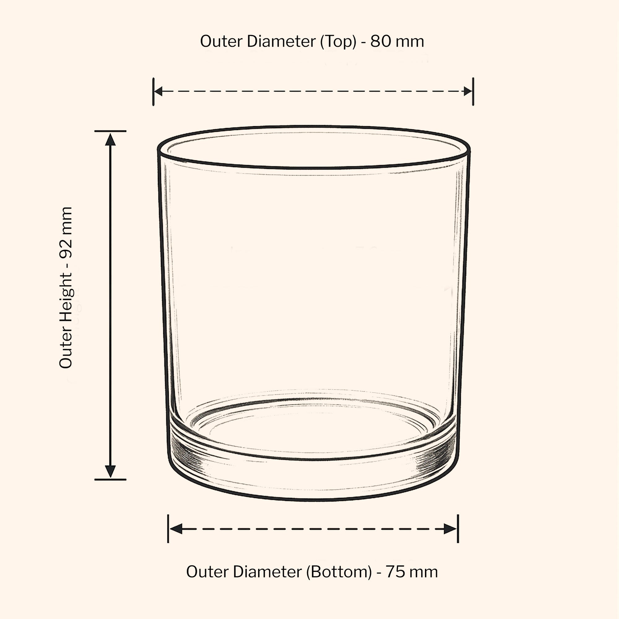 30cl Lotti Candle Jar - Amber