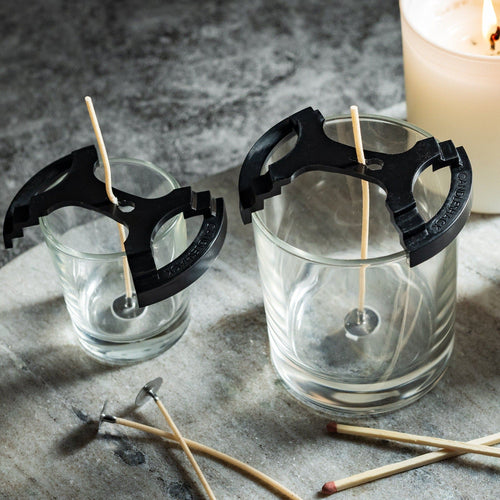 Docht-Zentrierwerkzeug für drei Gläser