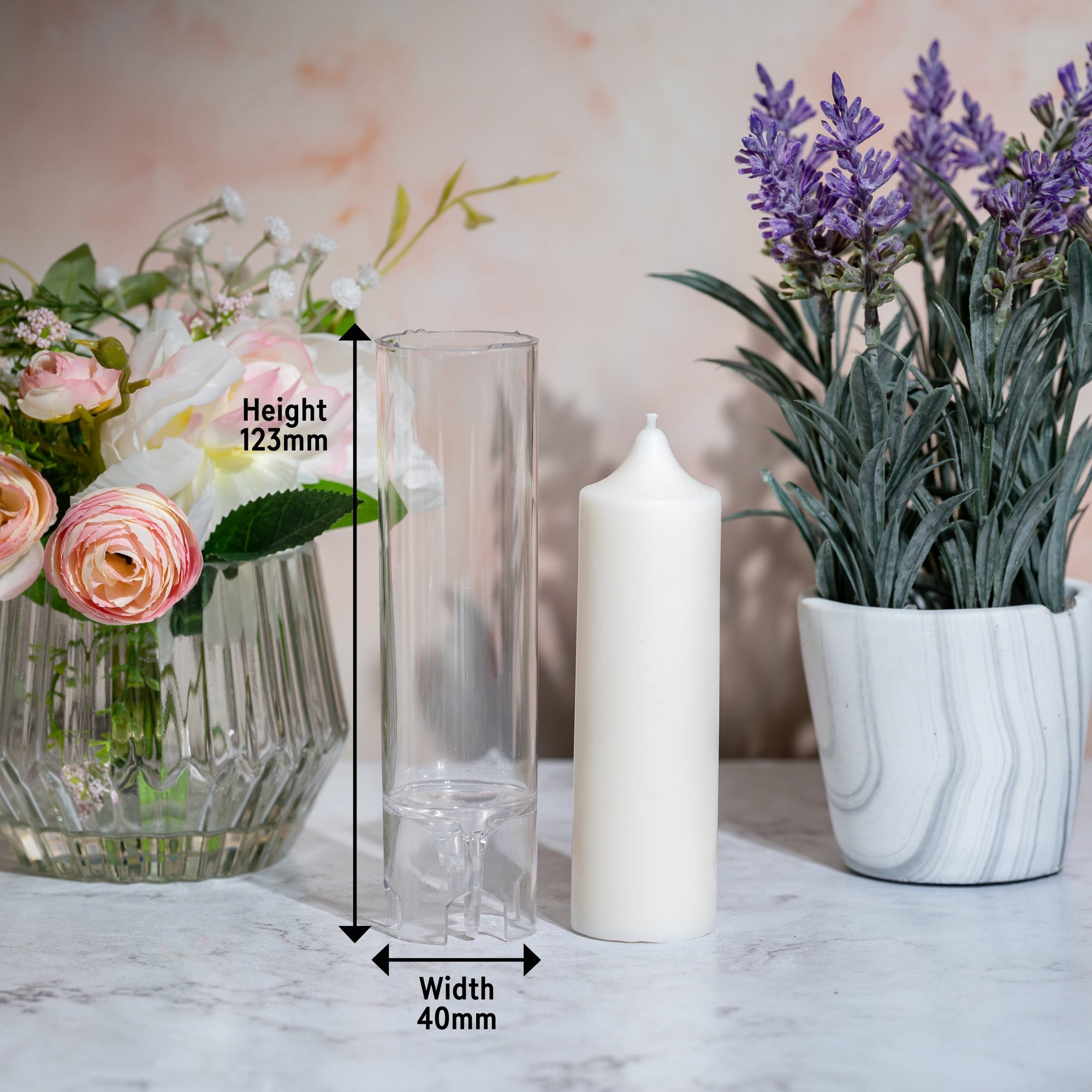 Pointed Cylinder 40x123  dimensions