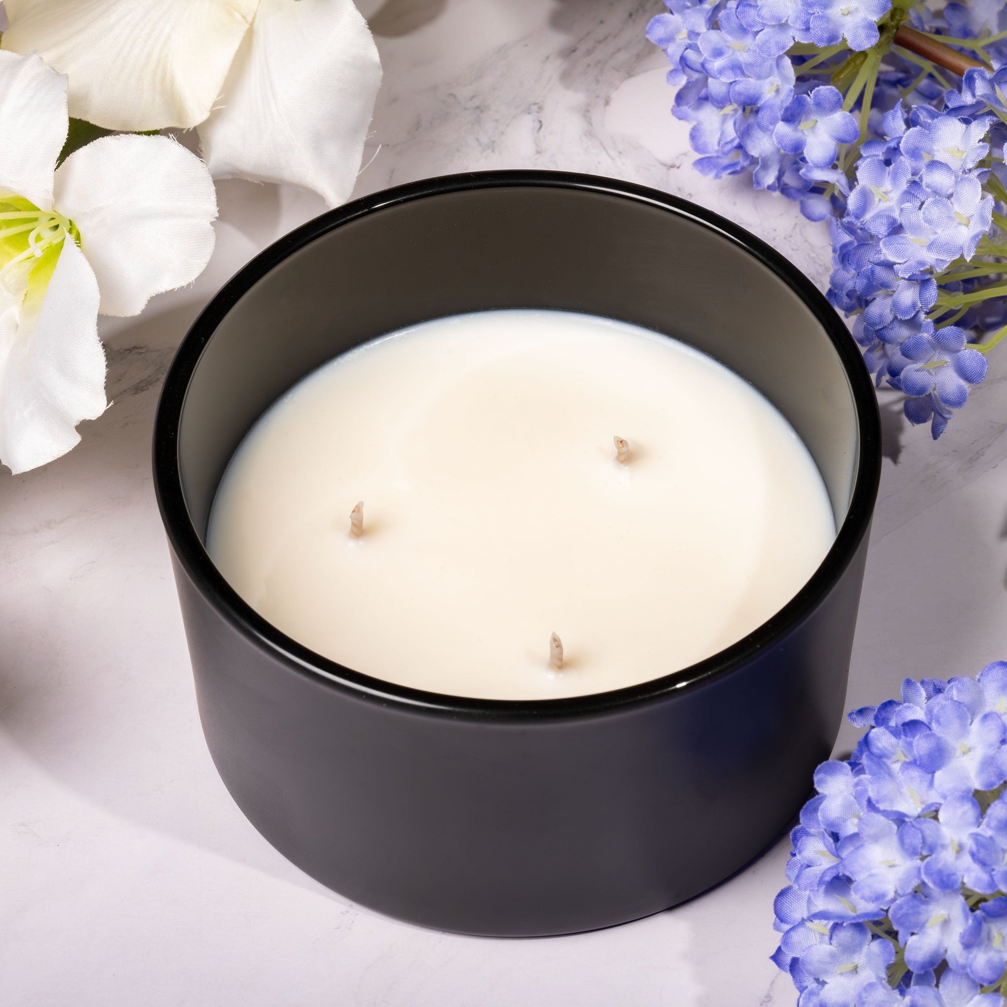 50cl Candle Glass Bowl - Externally Black Matt