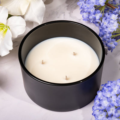 50cl Candle Glass Bowl - Externally Black Matt