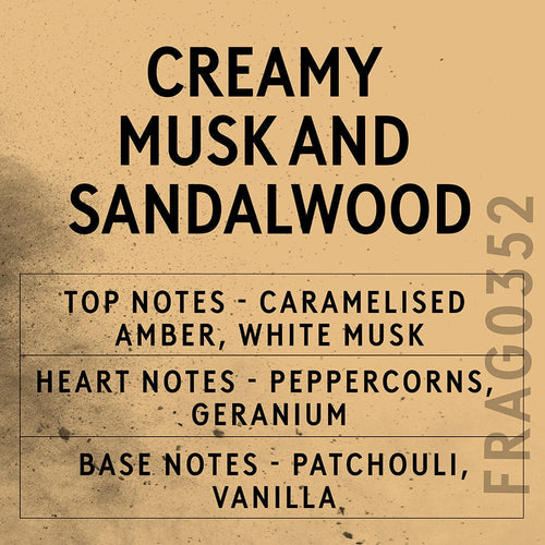 Creamy Musk and Sandalwood Scent Card