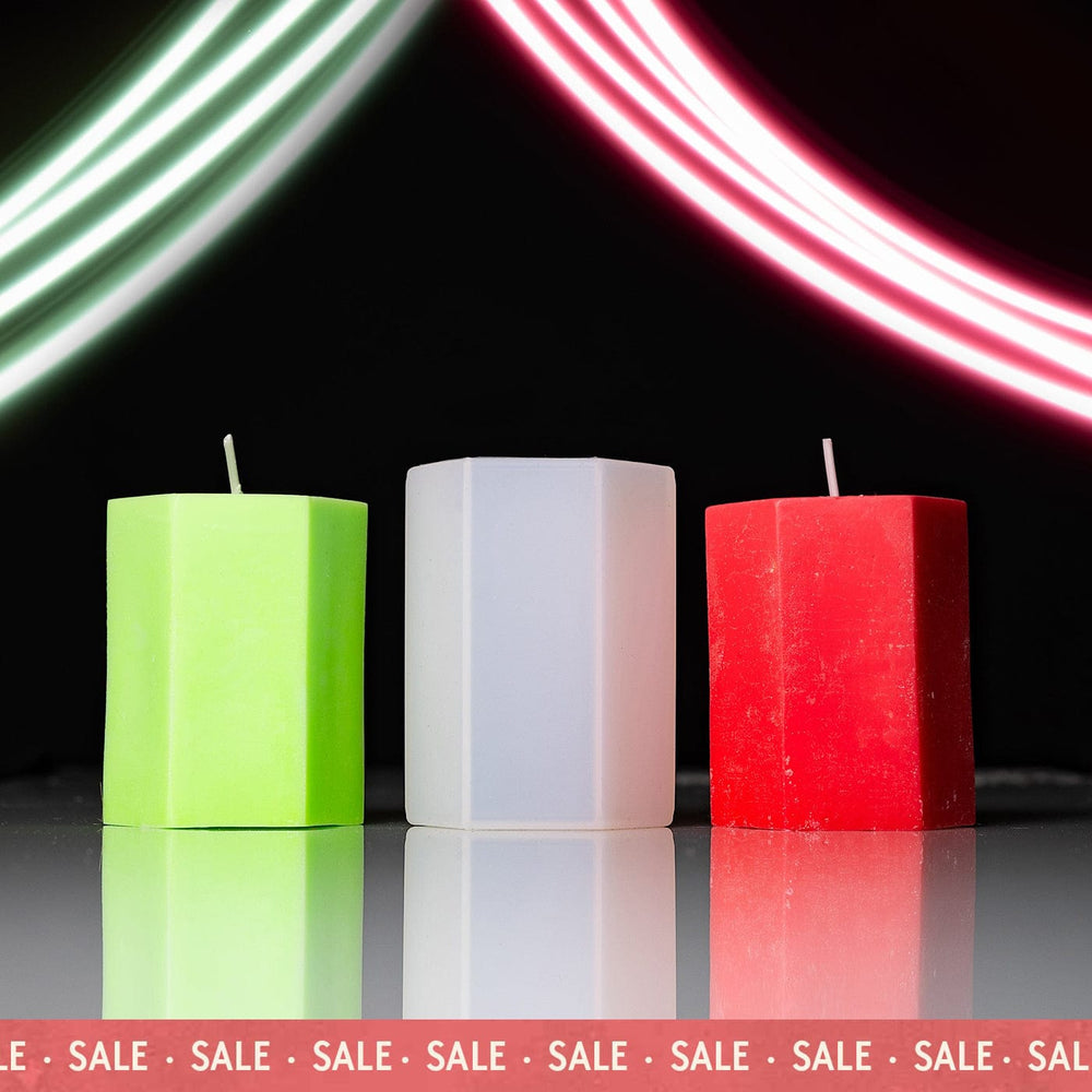 Small Hexagon - Pillar Candle Mould sale