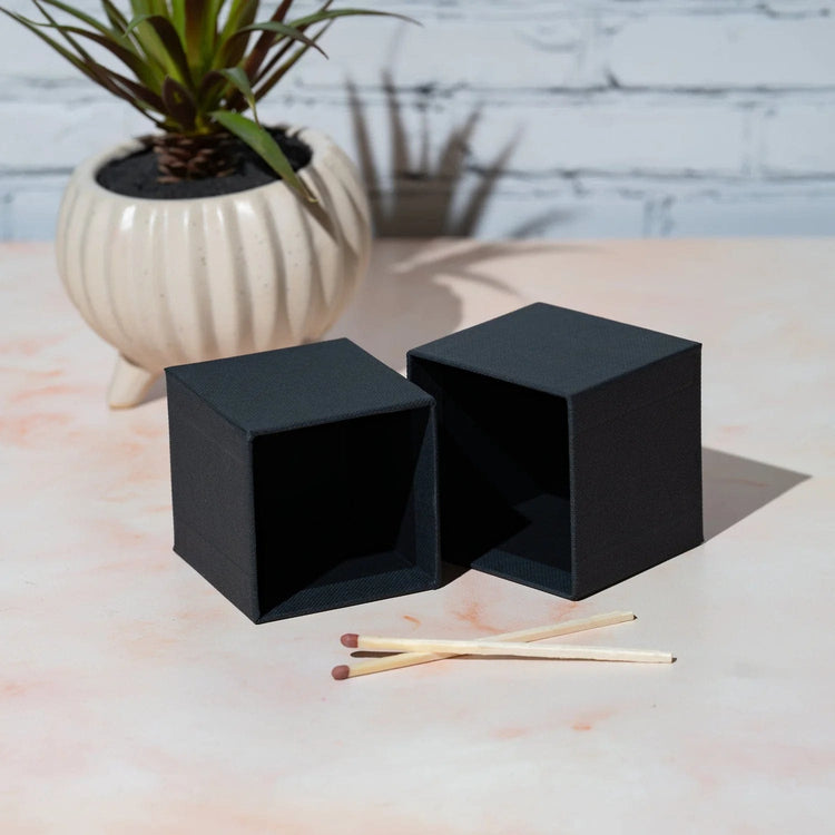 Candle Shack Candle Box Luxury Rigid Box for 9cl Lauren Jar - Black