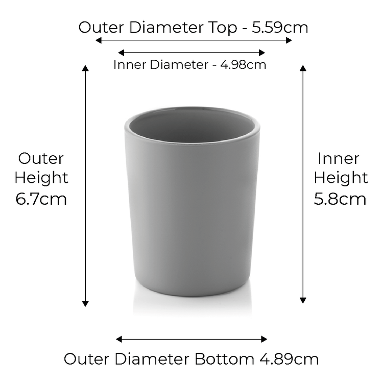 Candle Shack Candle Jar 9cl Lauren Candle Glass - Externally Grey Matt (Box of 6)