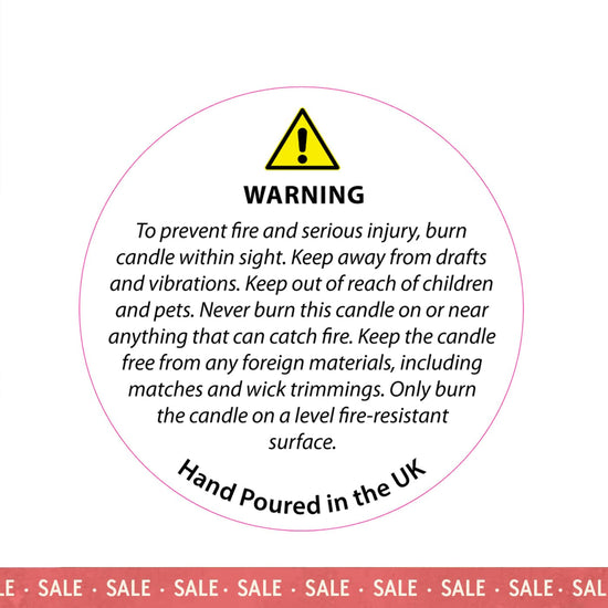 Candle Shack Candle Label 28mm White Candle Safety Label