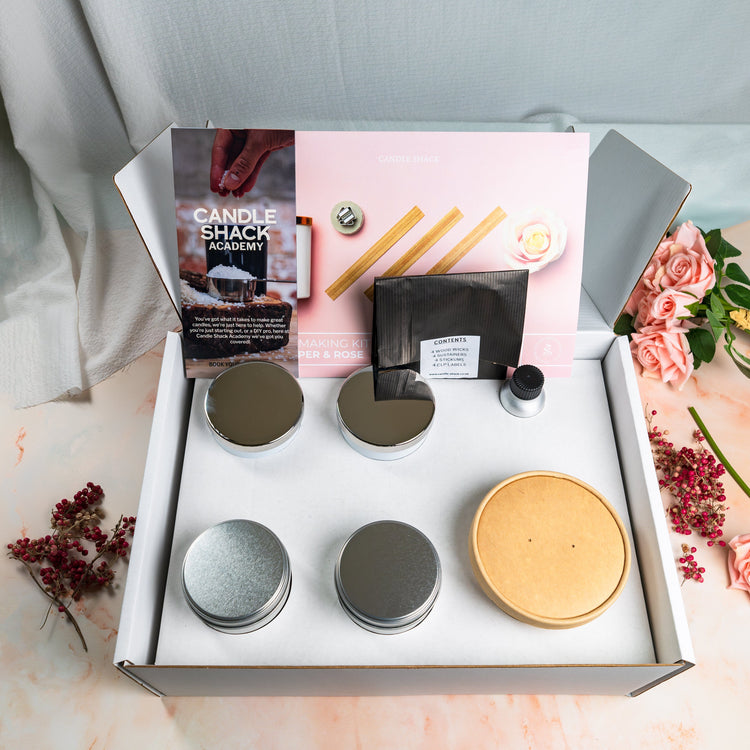 Candle Shack Candle Making Kit Pink Pepper & Rose- Candle Making Kit