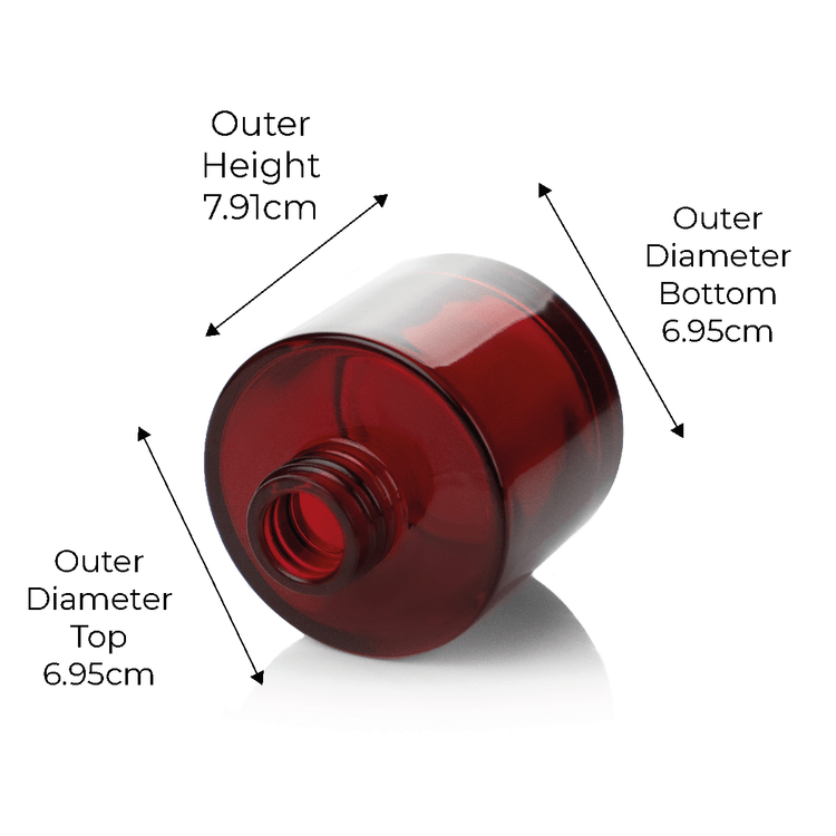 Candle Shack Diffuser Bottle 100ml Squat Diffuser Bottle - Red Ruby (Box of 6)