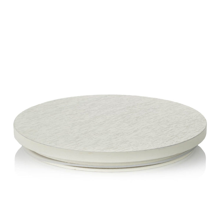 Candle Shack Lid Wooden Lid - White - for 50cl 3-Wick