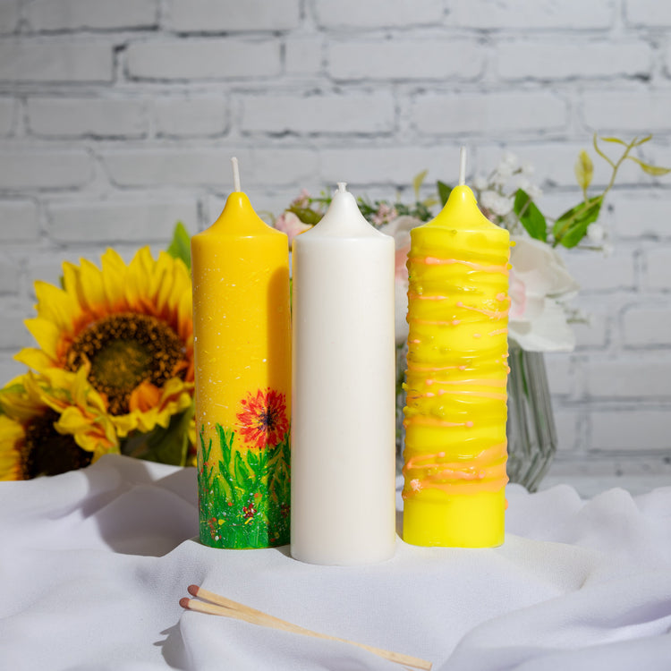 Candle Shack Pillar Mould Pointed Cylinder 40x123 - Pillar Candle Mould