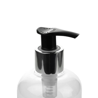 300ml Short Bottle Pump - Silver Collar