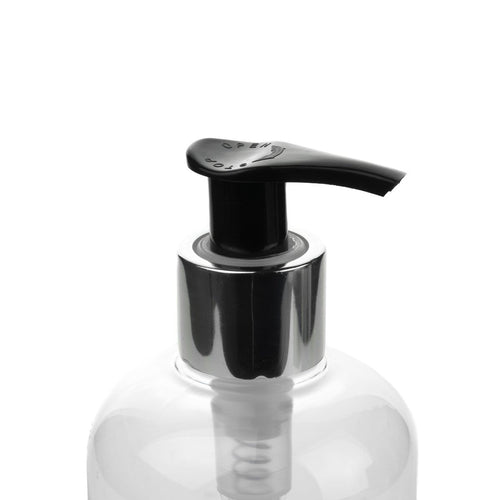 300ml Short Bottle Pump - Silver Collar