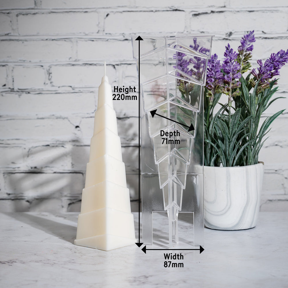 Moule à bougie pilier en forme de pyramide à gradins