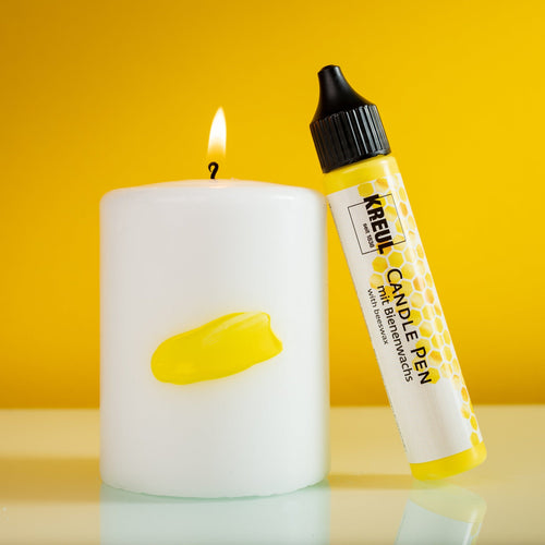 Jaune - Stylo à cire de bougie