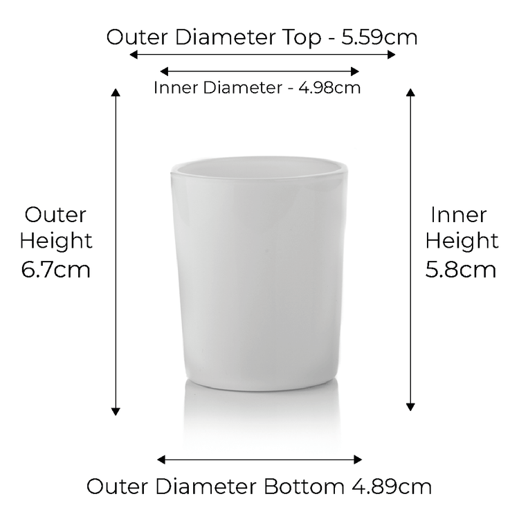 Candle Shack Candle Jar 9cl Lauren Candle Glass - Externally White Gloss (box of 10)