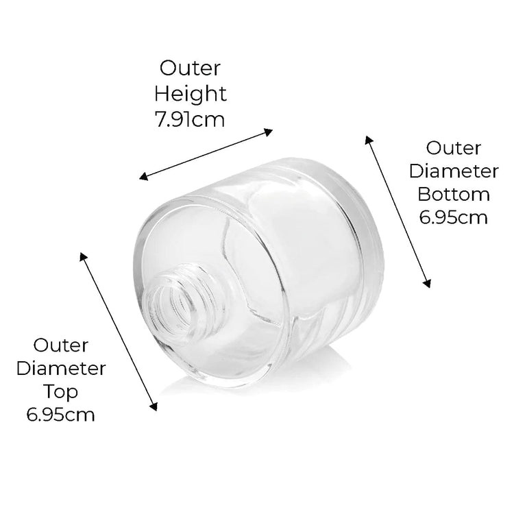 Candle Shack Diffuser Bottle 100ml Squat Circular Diffuser Bottle - Clear (box of 6)