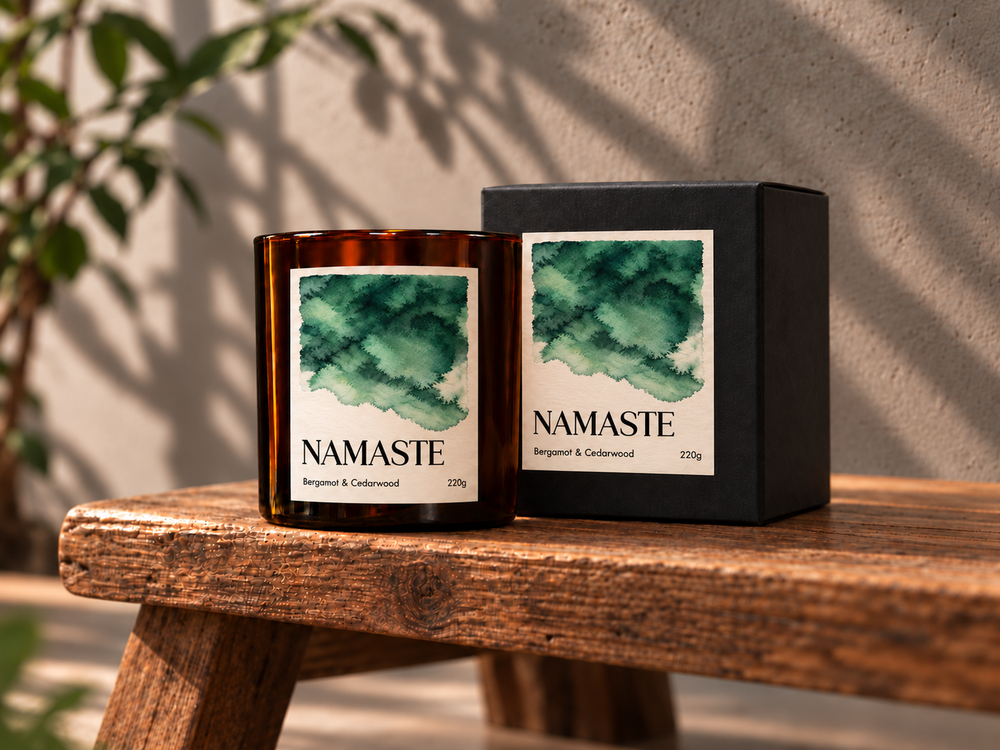 Namaste: How We Made Our Own Candle Label (and You Can Too)