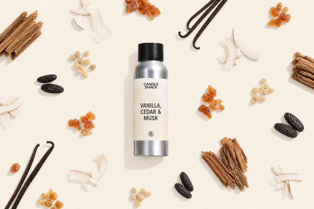 30cl Candle Recipe, Vanilla, Cedar & Musk in RCX