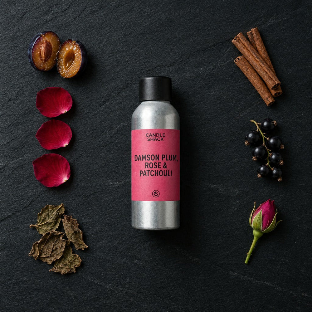 9cl Candle Recipe, Damson Plum, Rose & Patchouli in Rcx