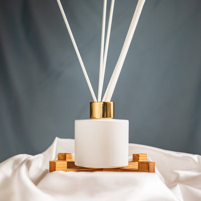 100ml White Circular Diffuser Bottle, Lotti