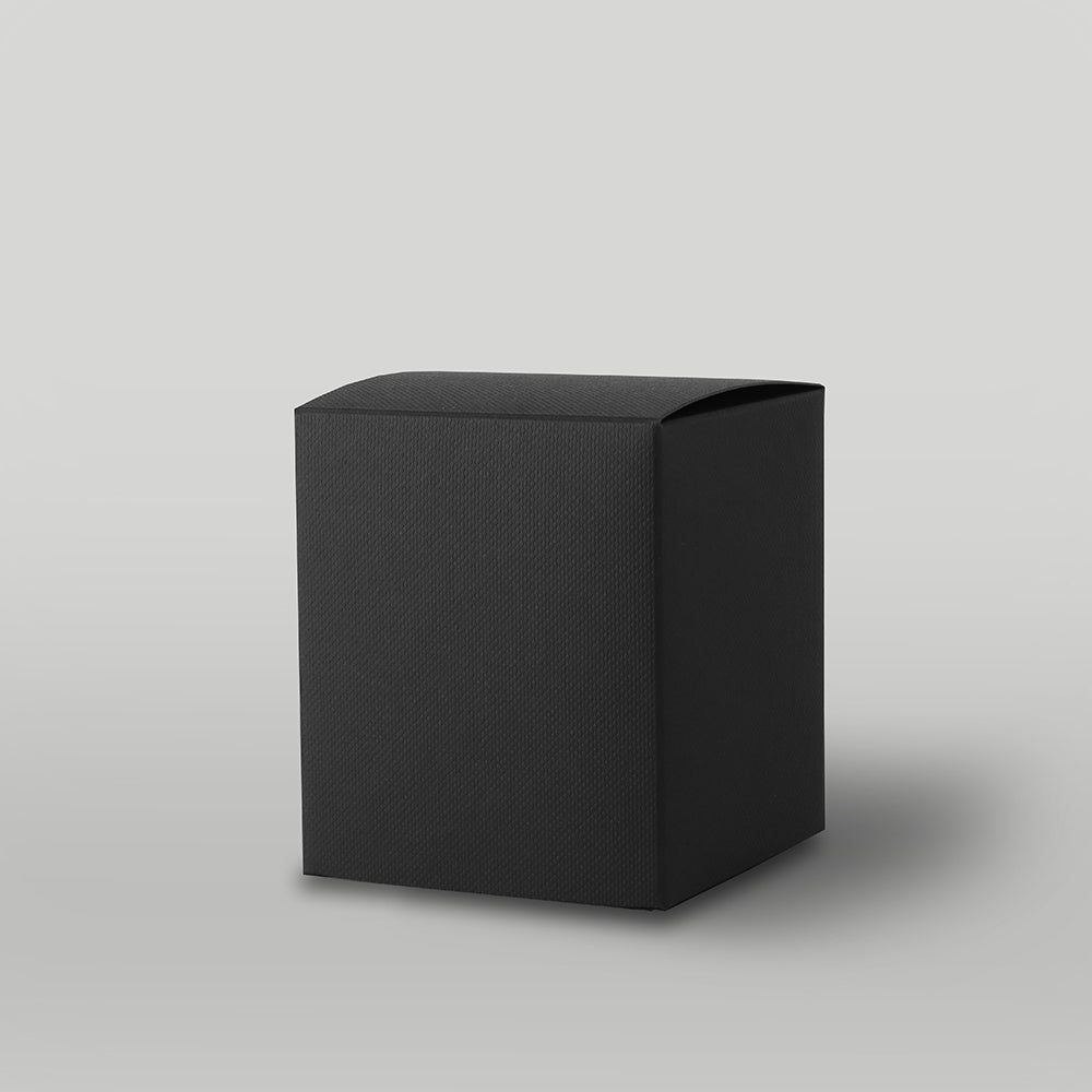 Schwarze geriffelte Kerzenbox (Größe 3)