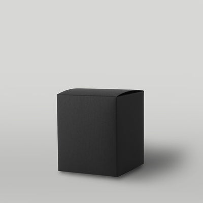 Schwarze geriffelte Kerzenbox (Größe 1)