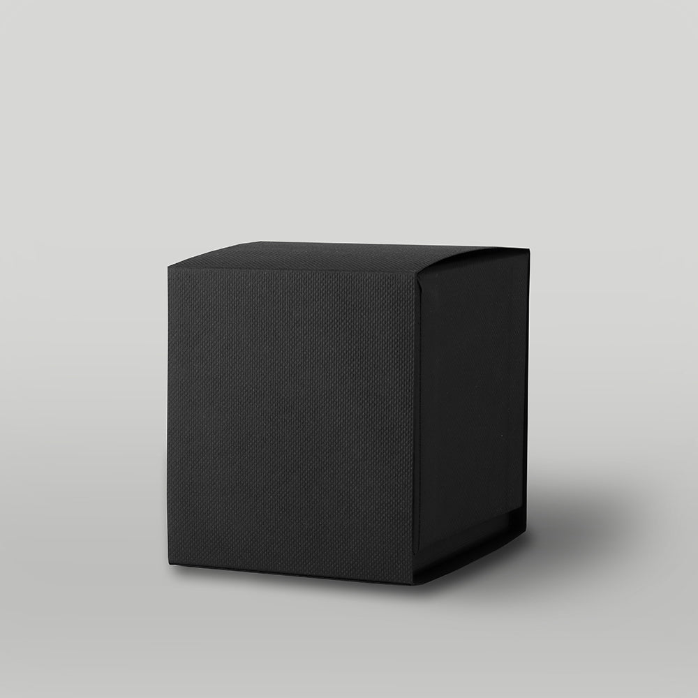 Schwarze geriffelte Kerzenbox (Größe 4)