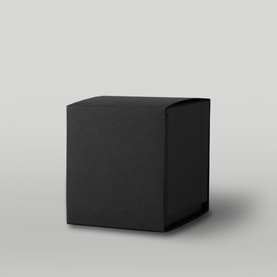 Schwarze geriffelte Kerzenbox (Größe 4)