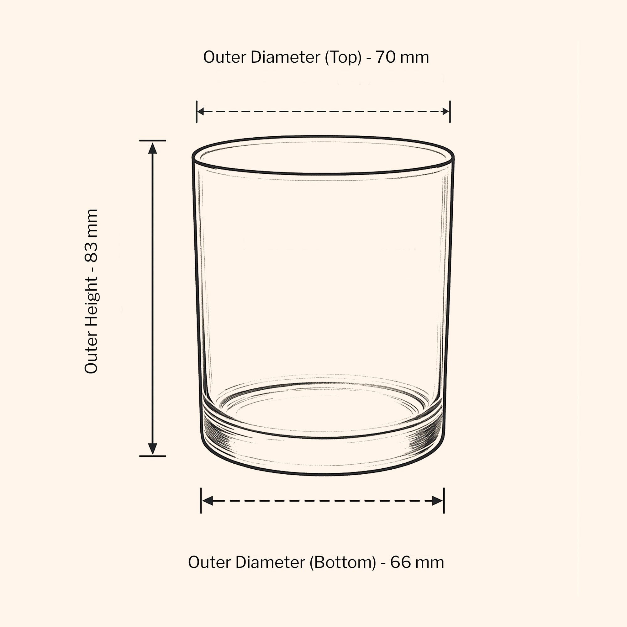 20cl Lotti Candle Jar - Clear