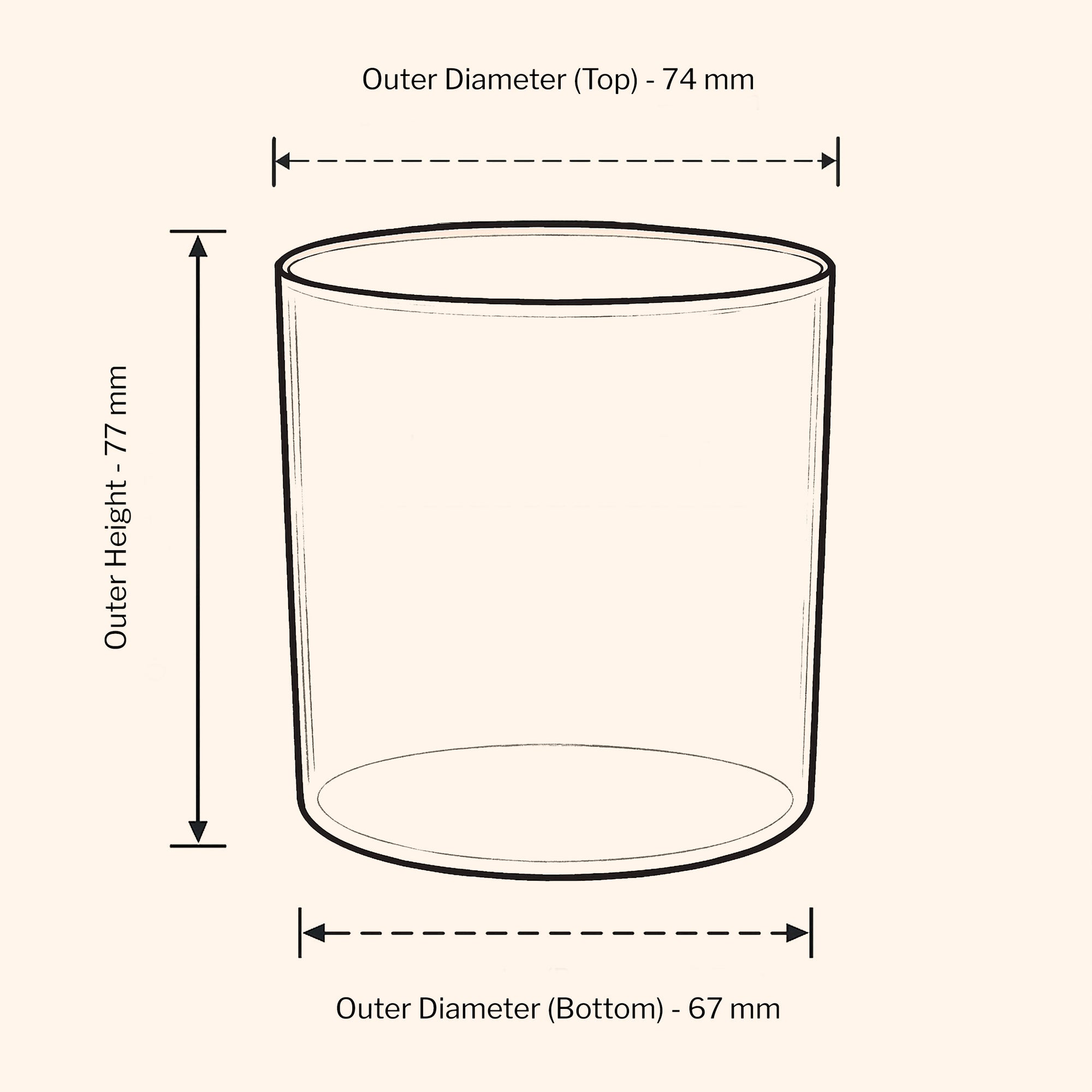 27 cl Lotti Polycarbonat-Kerzenglas – Tansanit-Lila