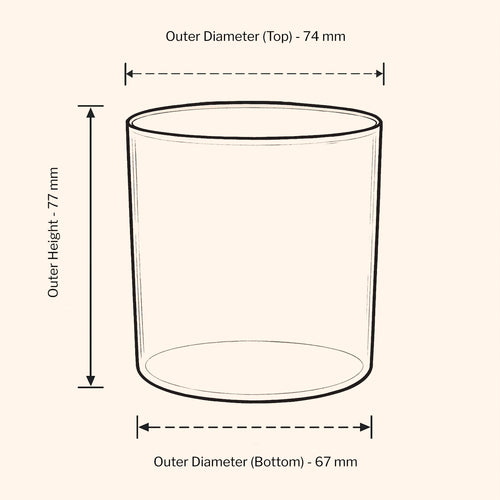 27cl Polycarbonate Candle Jar - Garnet Red