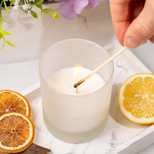 30cl Lotti Candle Glass - Frosted Finish
