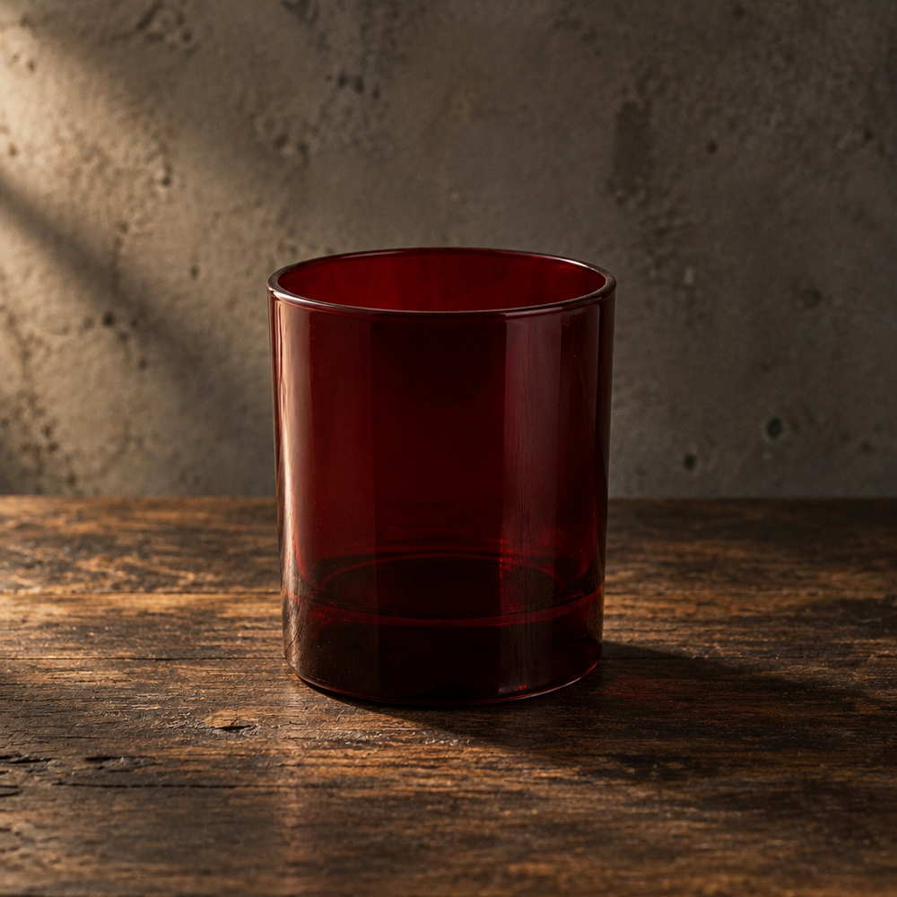 Red candle glass for candle making - 30cl
