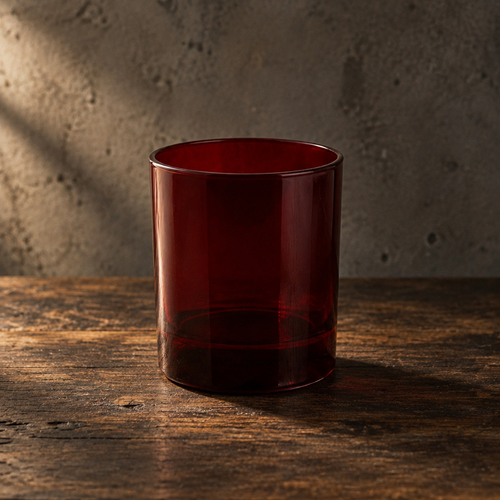 Red candle glass for candle making - 30cl