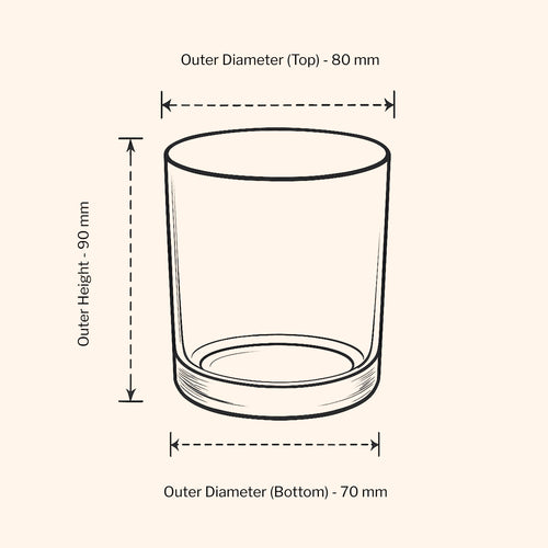 30 cl Aria Kerzenglas – Bernstein