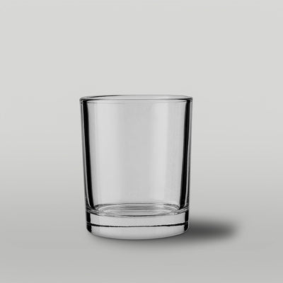 30cl clear Ebony candle jar on a grey background