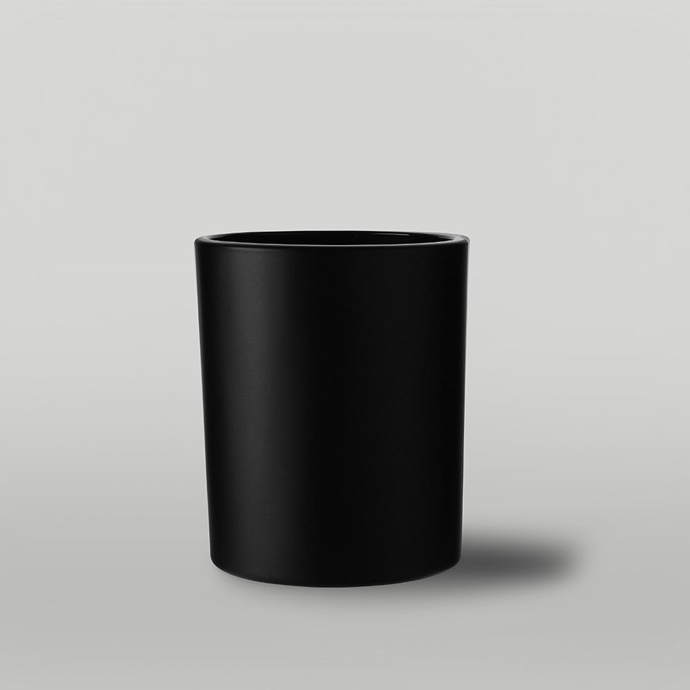 30cl Ebony matt black candle jar on a grey background