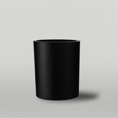 30cl Ebony matt black candle jar on a grey background