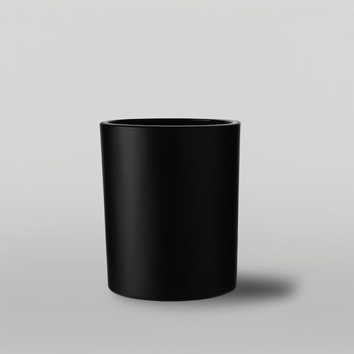 30cl Ebony matt black candle jar on a grey background