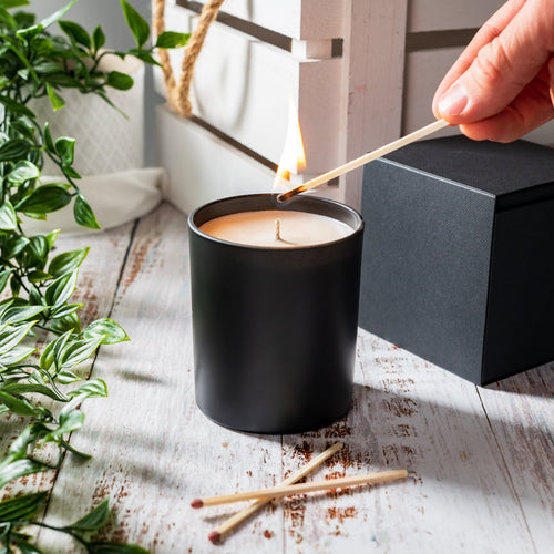 30cl Lotti Candle Glass - Externally Matt Black