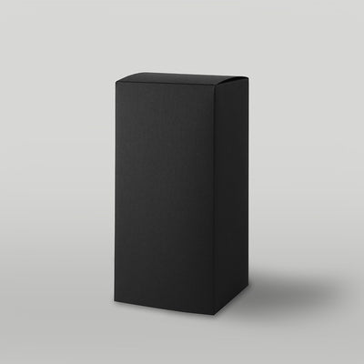 Black folding candle box on a light grey background