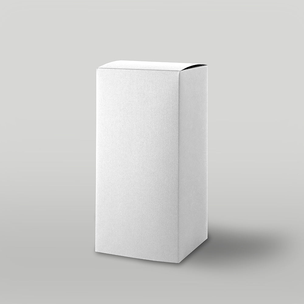 White rectangular box on a gray background